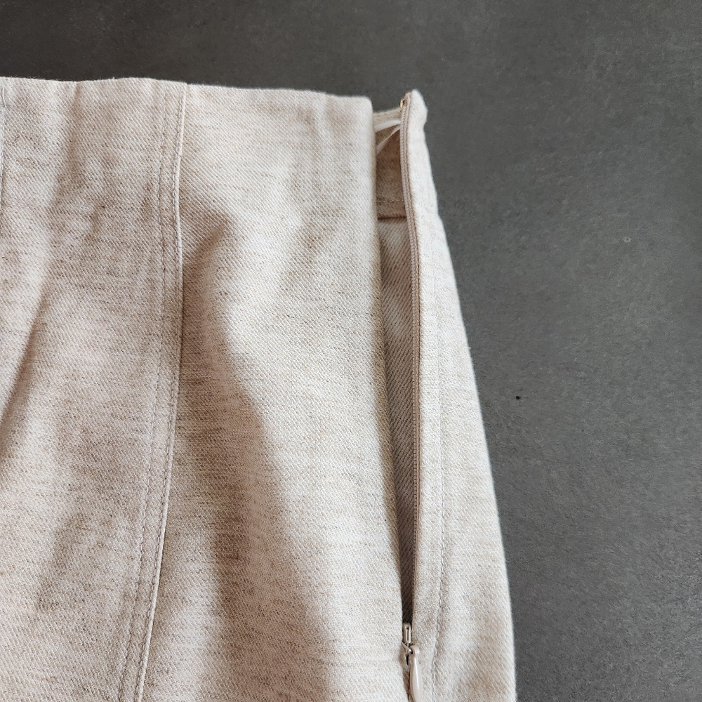 Cult Gaia Beige Linen Blend Lua Midi Skirt Size 4 NWT $495 Quiet Luxury Office - Picture 9 of 14